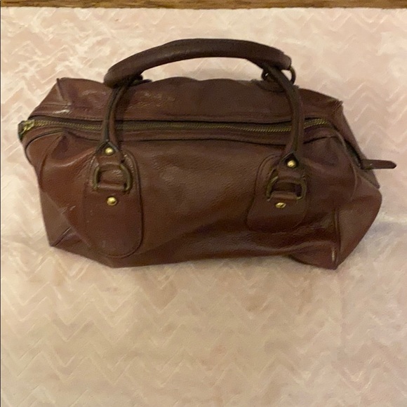 Banana Republic Cognac Leather Handbag - Picture 1 of 6